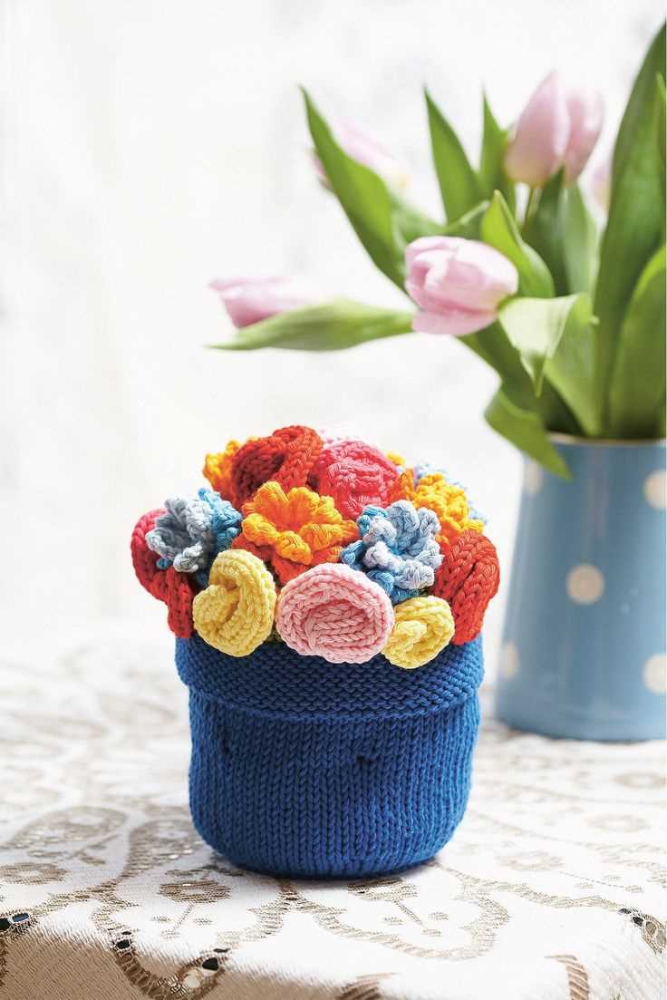 Flower pot knitting pattern