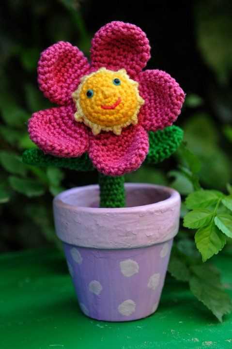 Flower pot knitting pattern