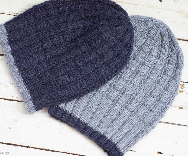 Folded brim knit hat pattern