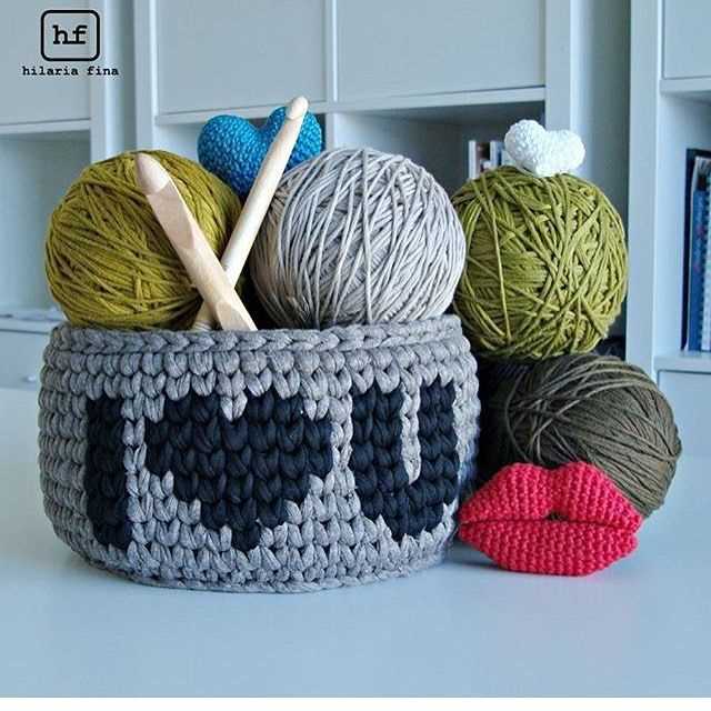 Folding knitting basket pattern