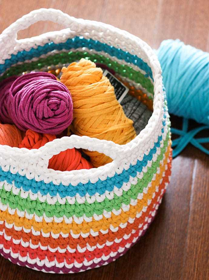 Folding knitting basket pattern