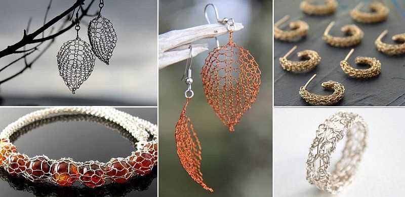 Knitted wire jewelry patterns free