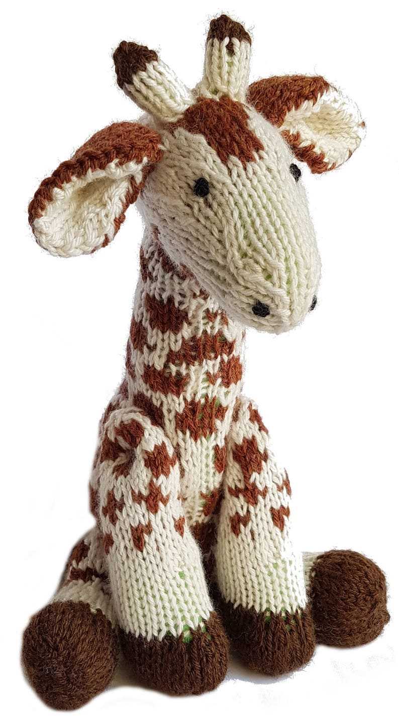 Knitted giraffe toy pattern