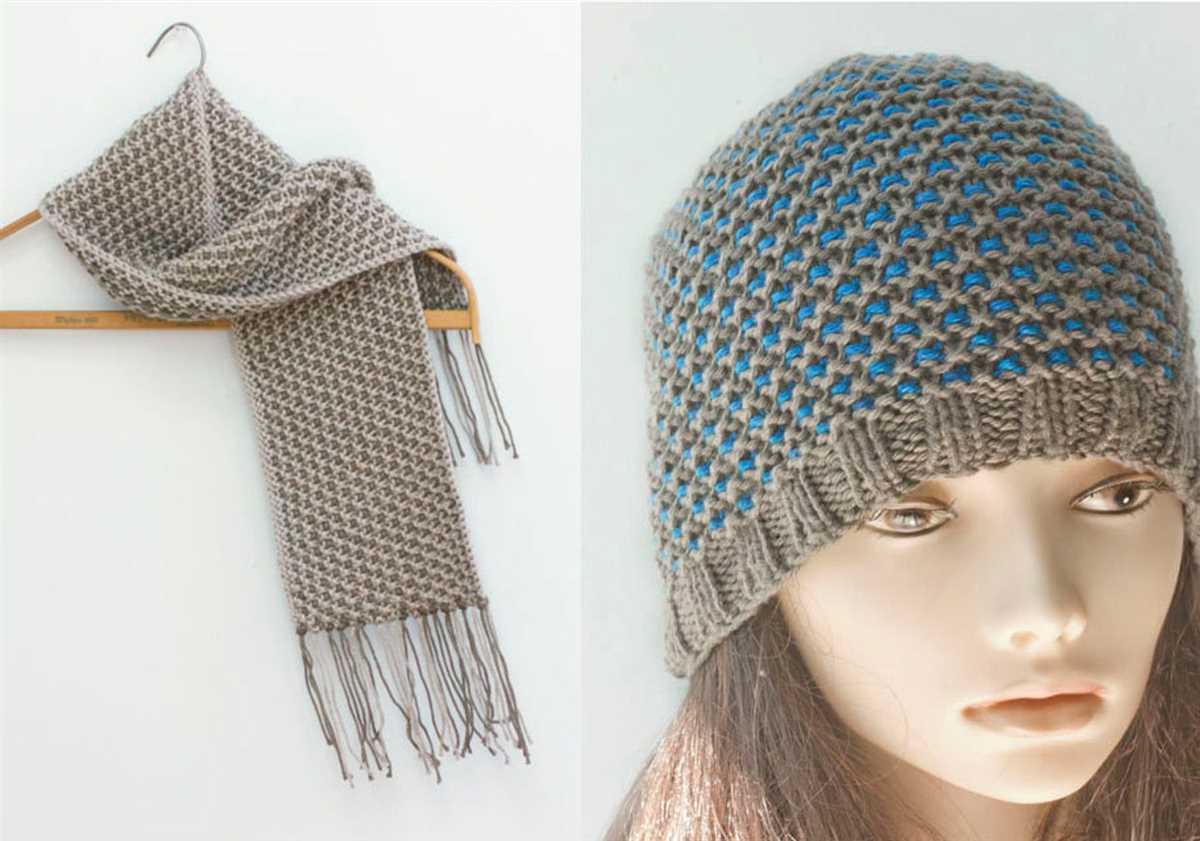Knitted hat and scarf patterns