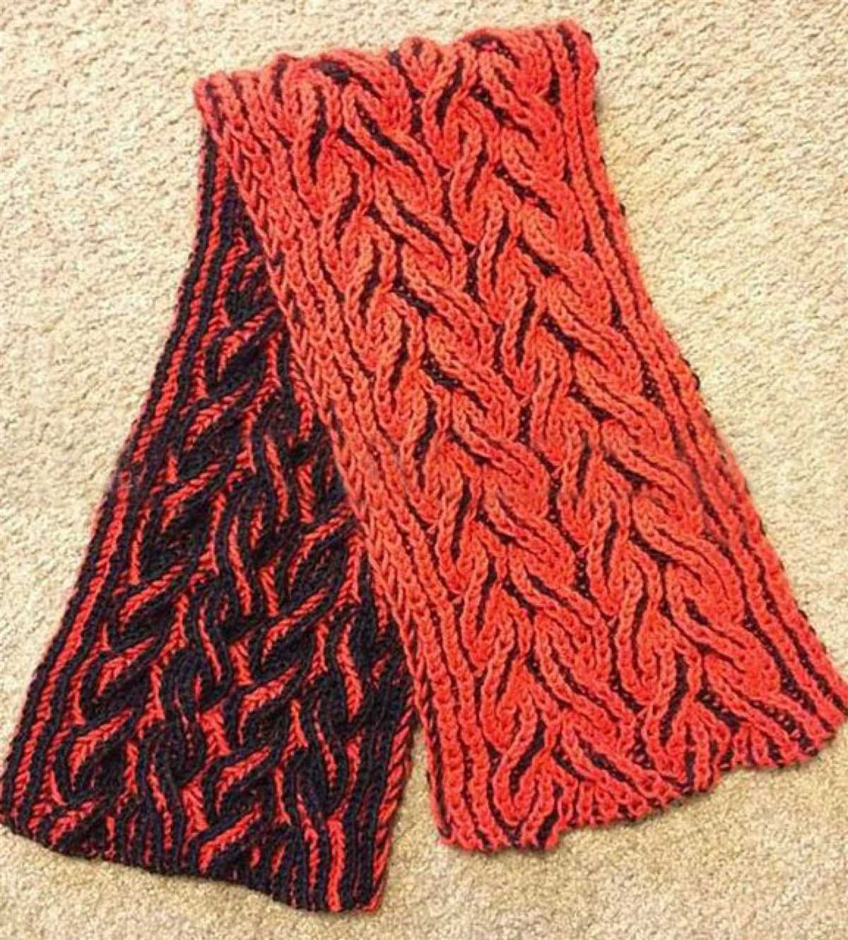 Free brioche knit scarf pattern