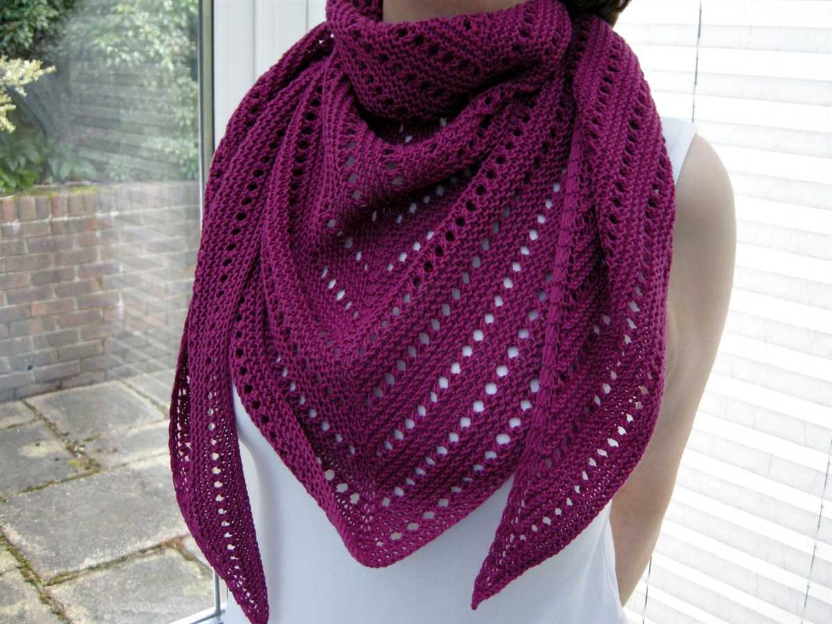 Shawl scarf wrap knitting pattern