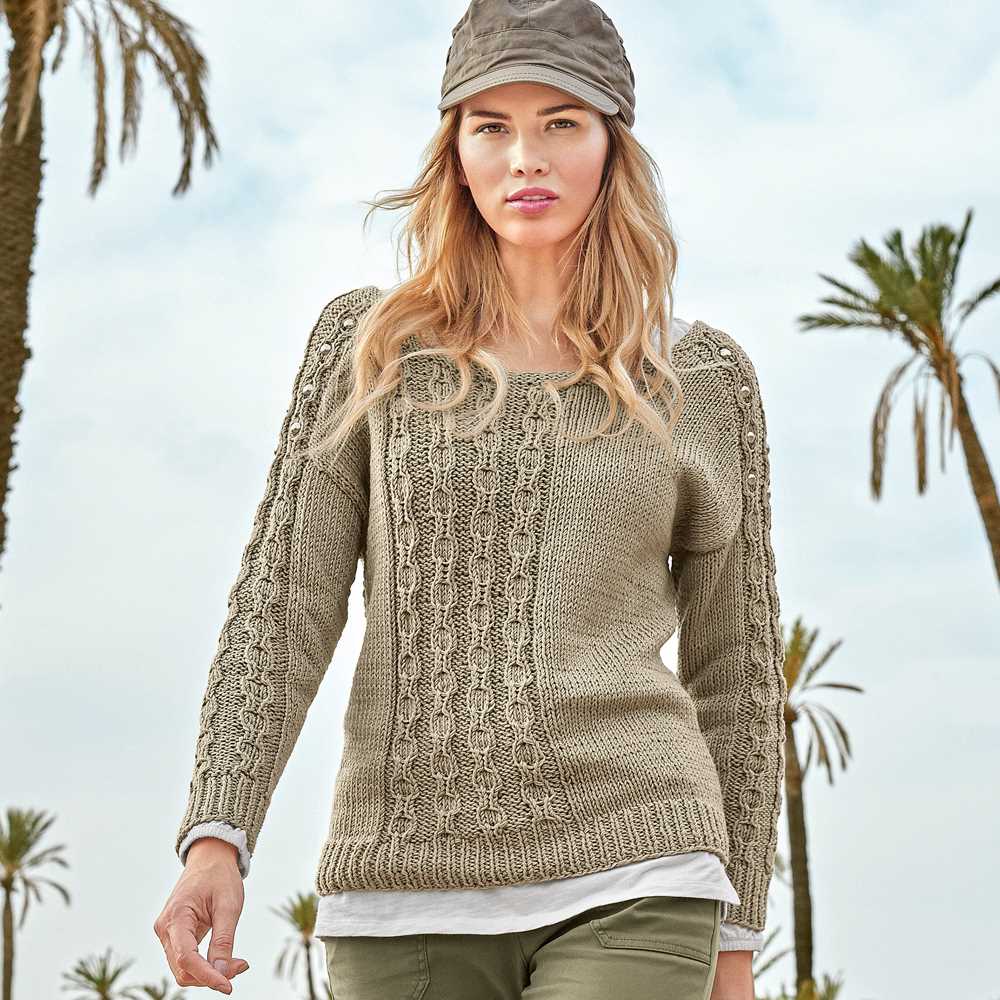 Knitting patterns for women's pullover sweaters