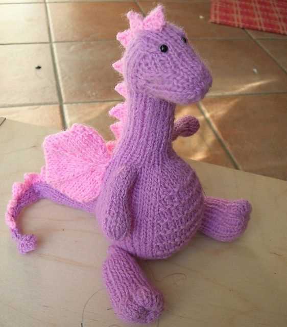 Dragon knitting pattern knitted toys