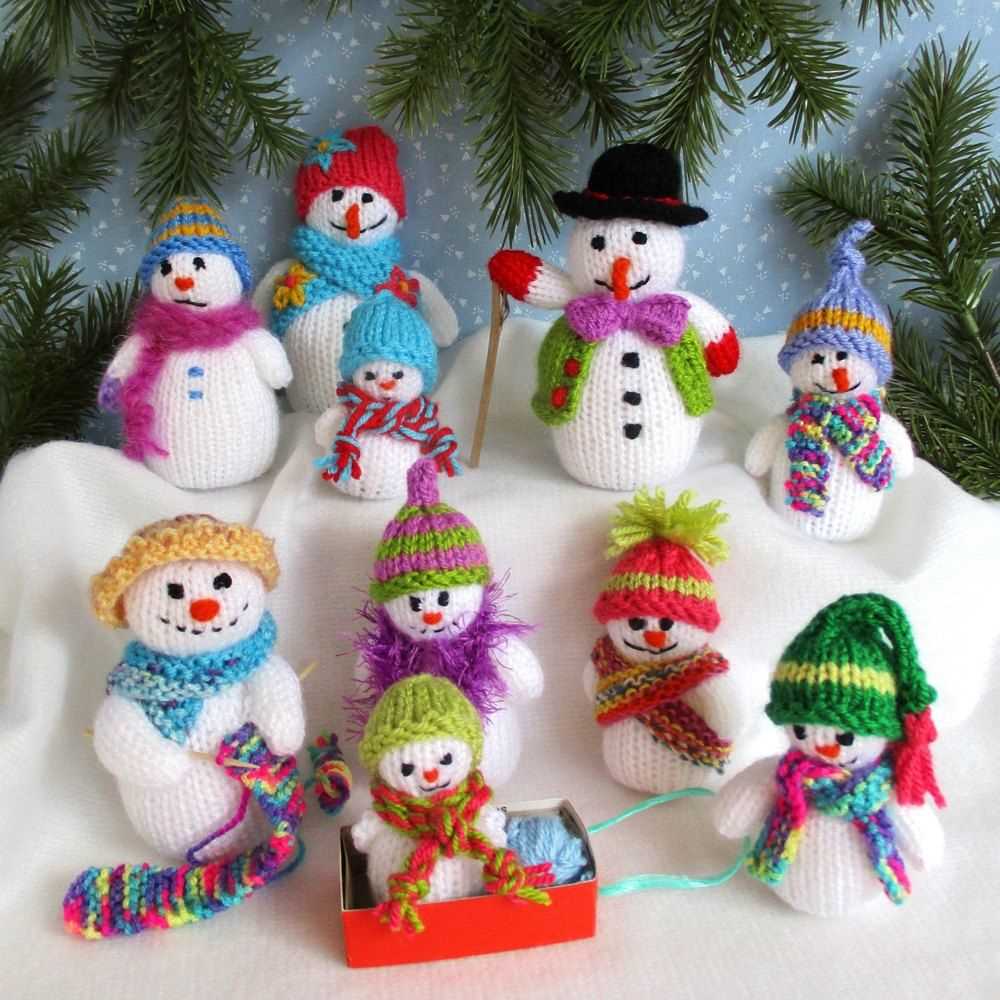 Free knitted snowman pattern to download