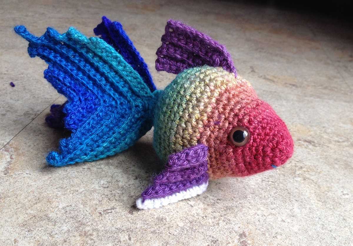 Knitted goldfish pattern