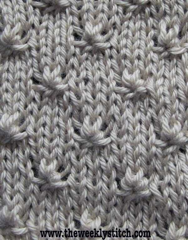 Stockinette stitch knitting pattern