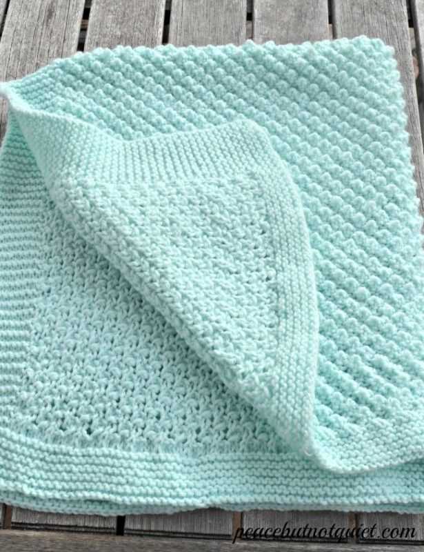 Free easy baby blanket knitting patterns