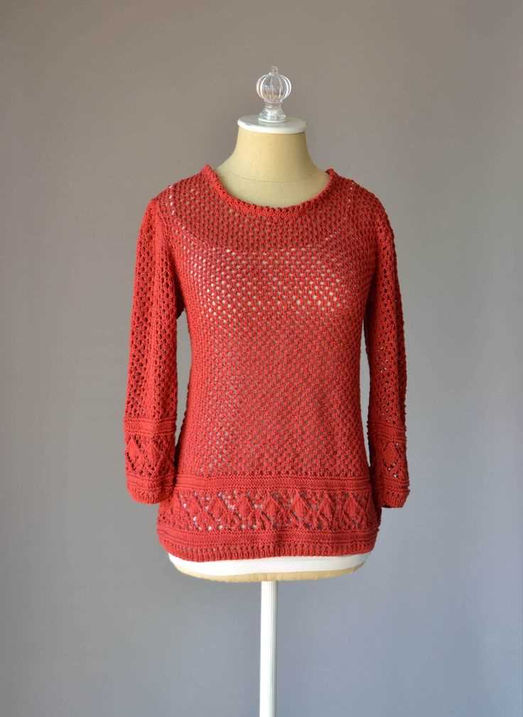 Knitting patterns for women's pullover sweaters