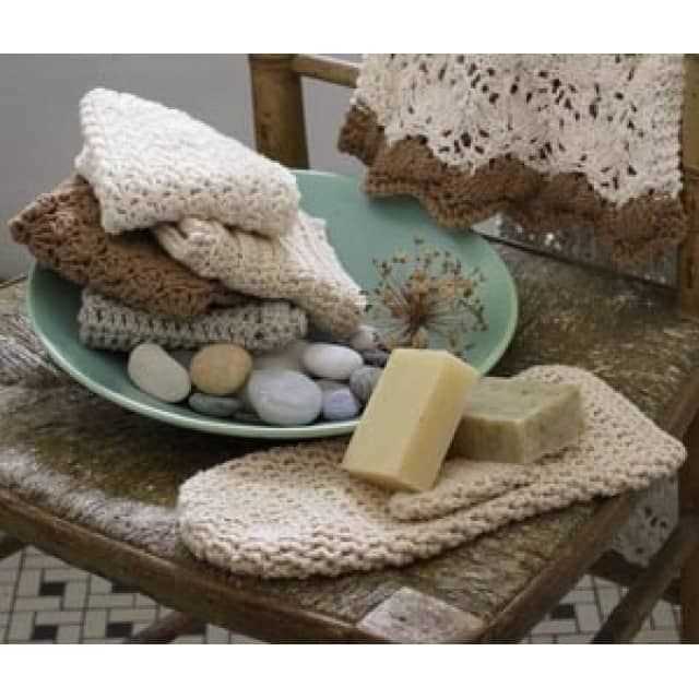 Bath mitt knitting pattern