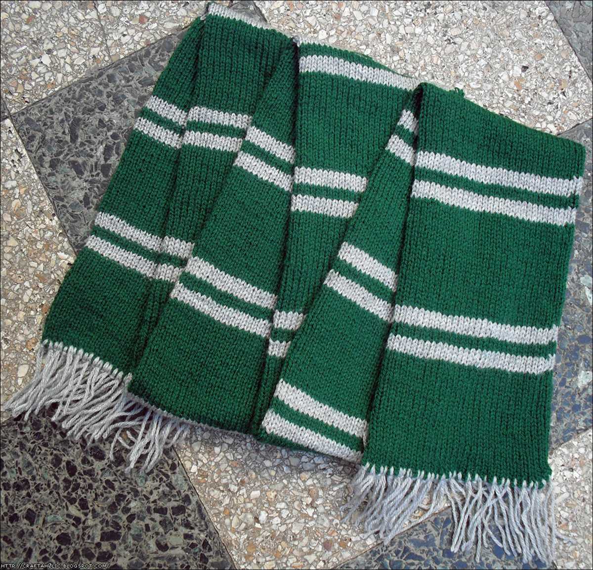 Slytherin scarf knitting pattern