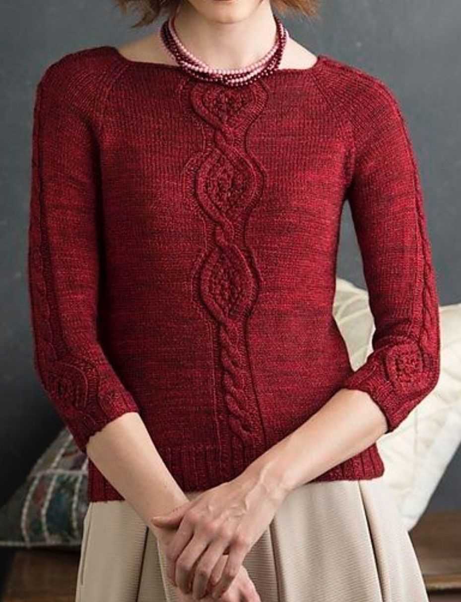 Velvet sweater knitting pattern