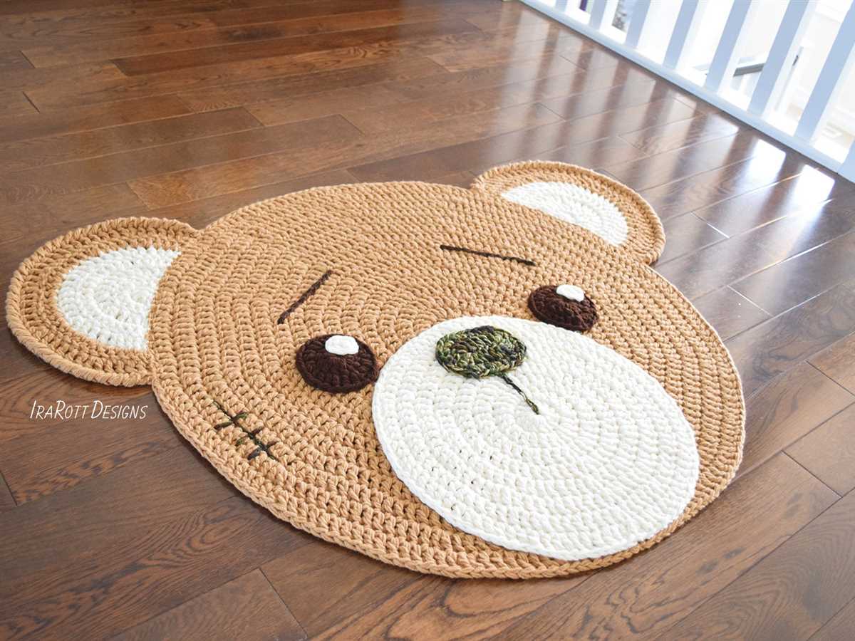 Knit bear rug pattern