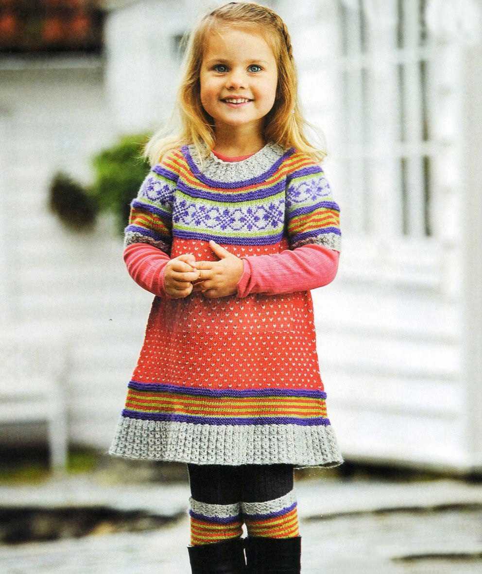 Little sisters dress knitting pattern