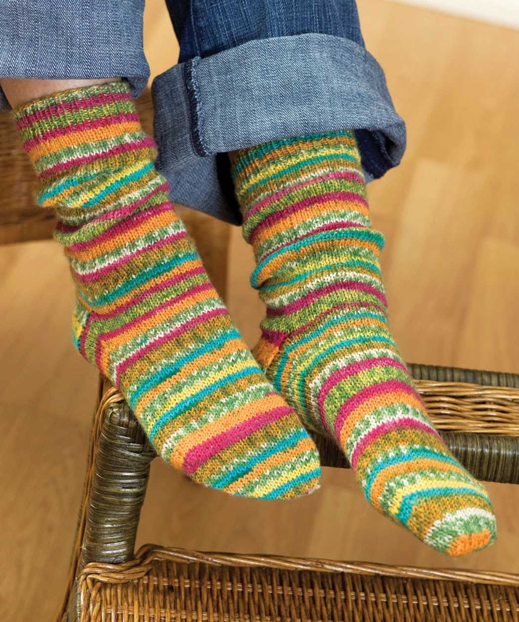 Sock pattern knitting