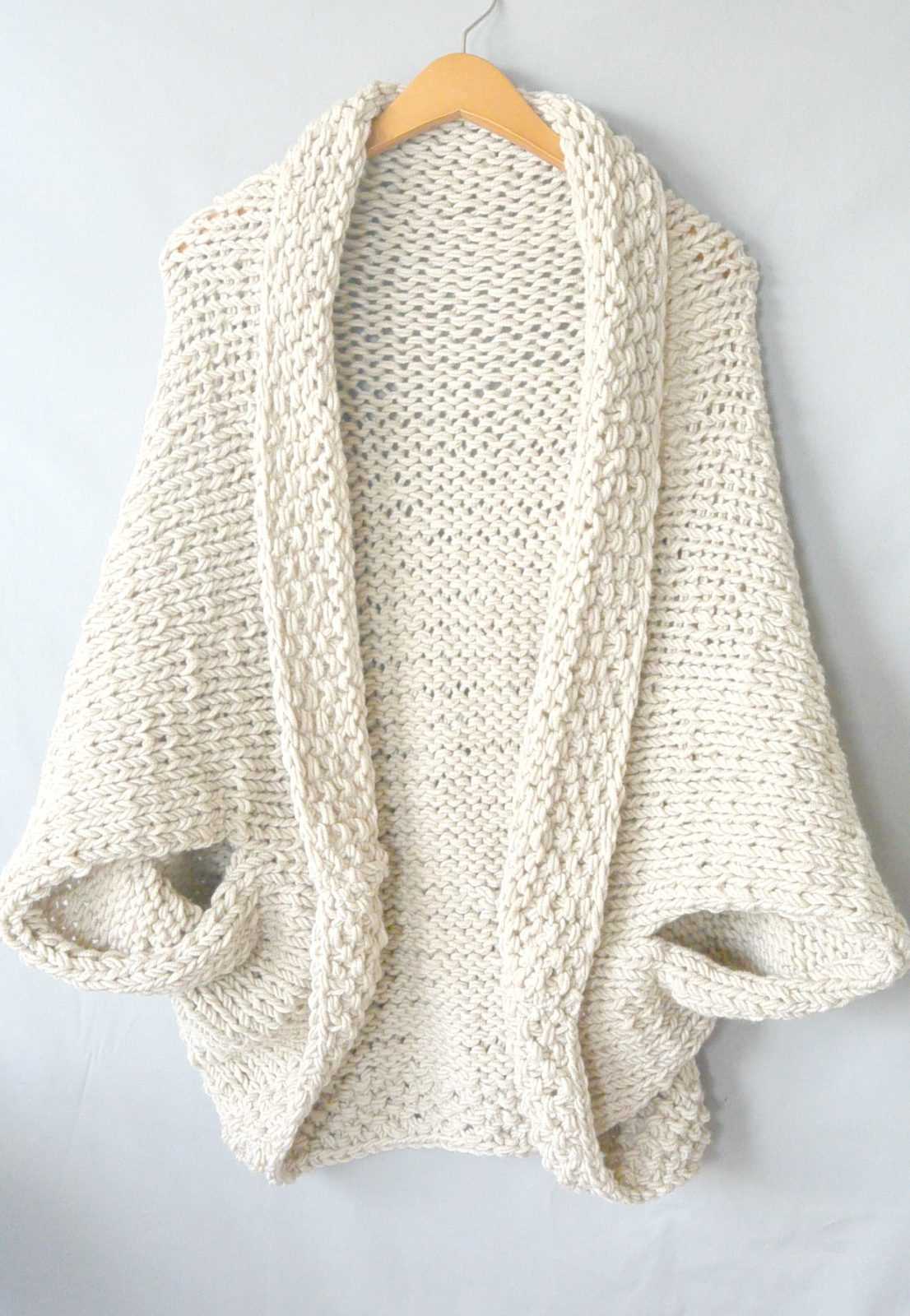 Free knit shrug pattern