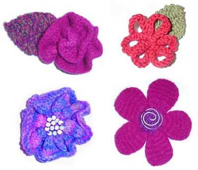 Free knitted flower patterns uk