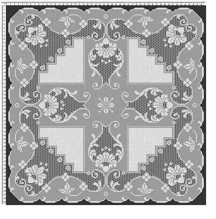 Free knitted lace tablecloth patterns