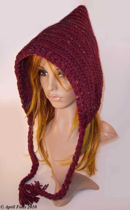 Free knitted pixie hat pattern for adults