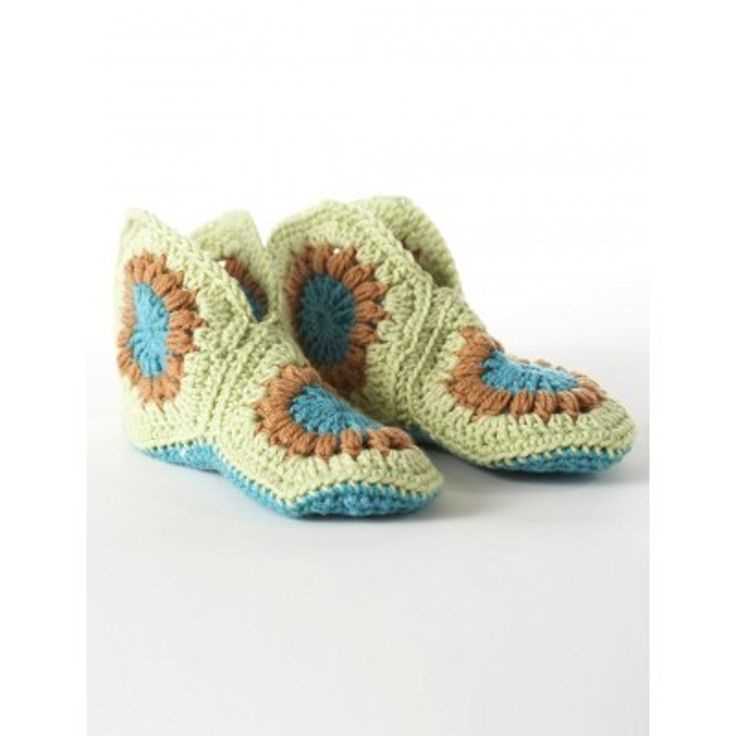 Free knitted square slipper pattern