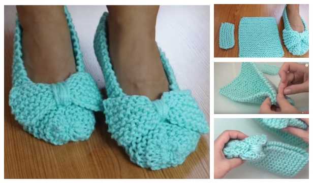 Free knitted square slipper pattern