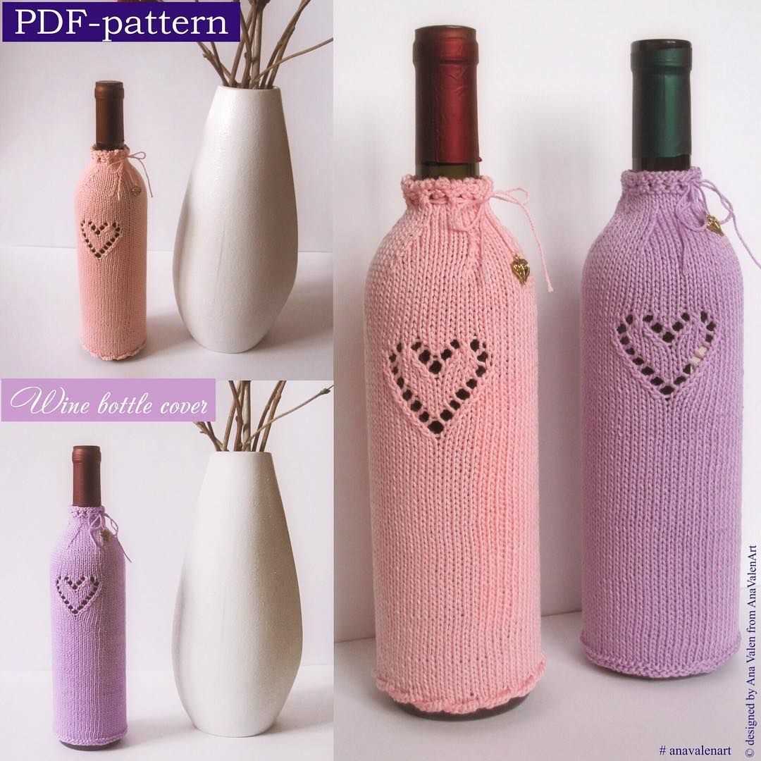 Free knitted wine bottle cozy pattern