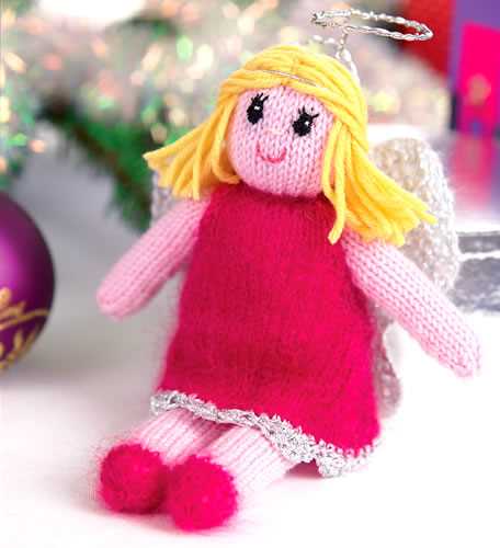 Free knitting pattern for christmas angel