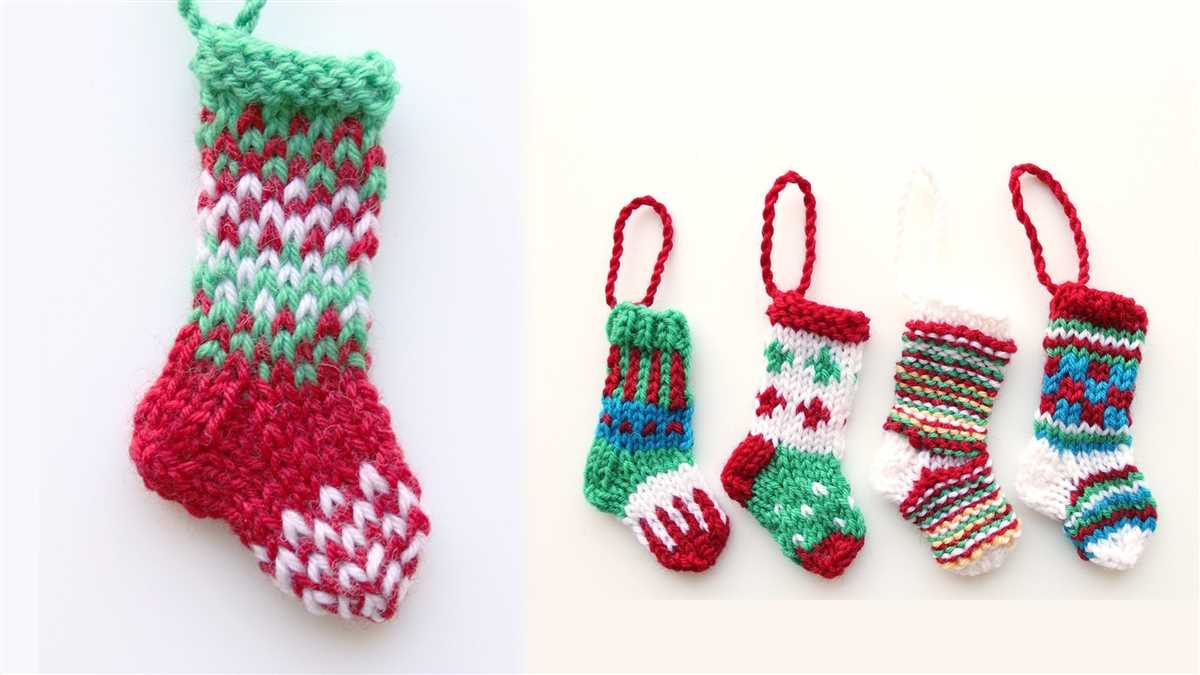 Free knitting pattern for mini christmas stocking