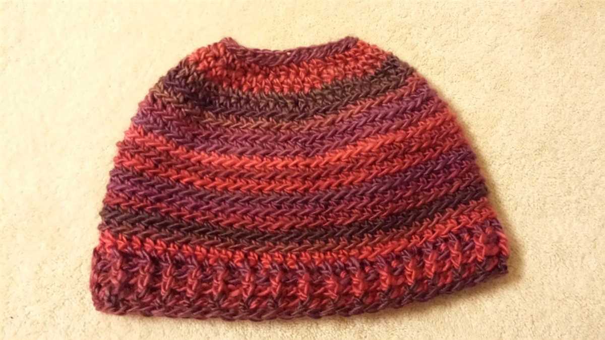 Free knitting pattern ponytail beanie