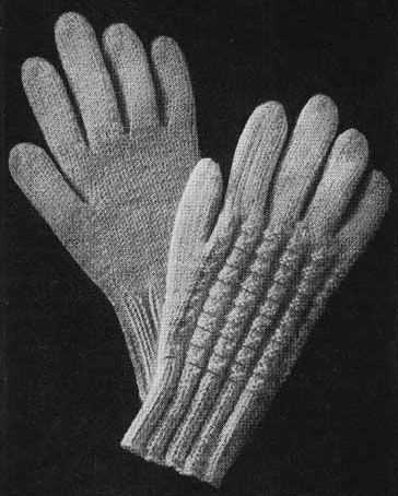 Free knitting patterns for gloves on two needles