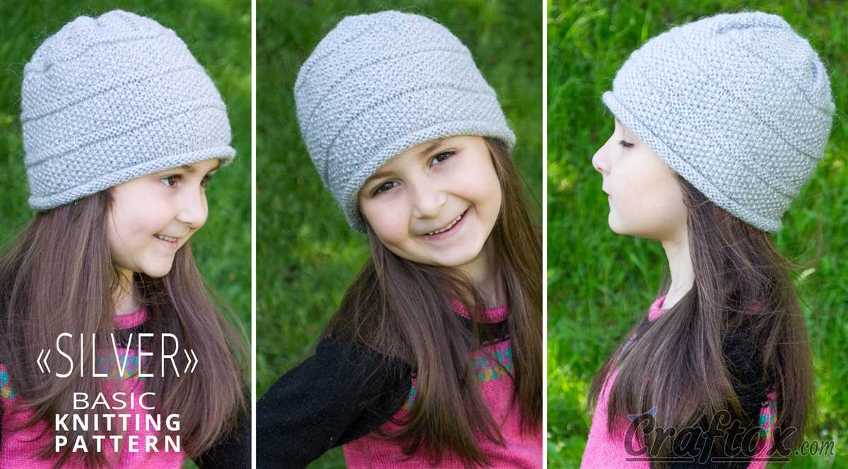 Adult beanie knitting pattern