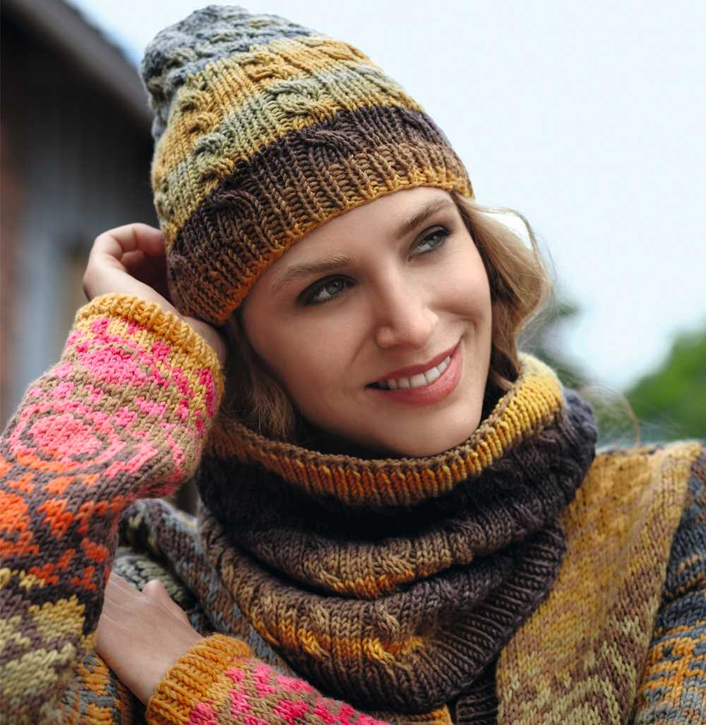 Free ladies hat and scarf knitting patterns