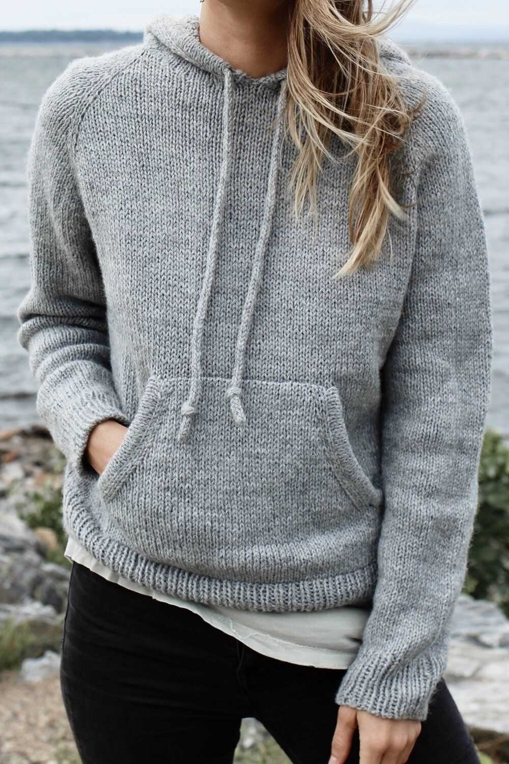 Knit pattern hood