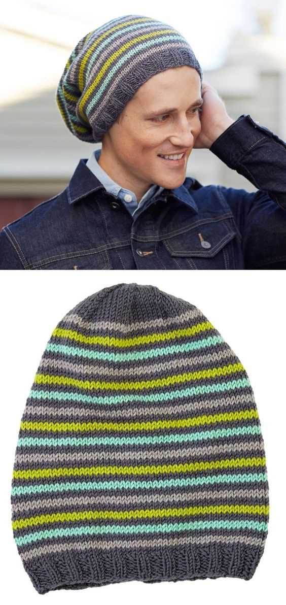 Free mens beanie knitting pattern straight needles