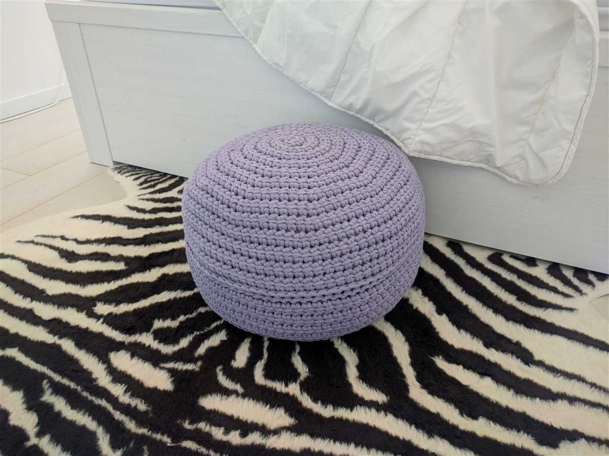 Knitted pouf pattern free