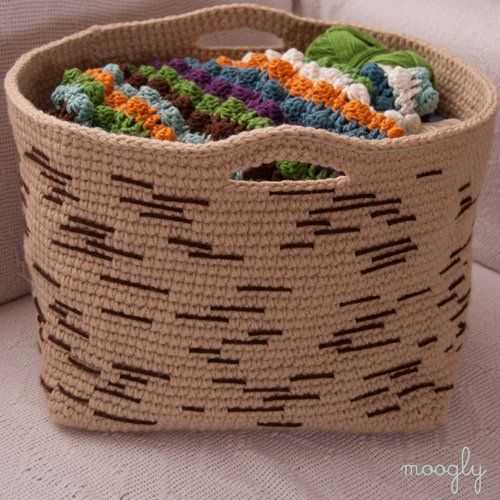 Knit laundry basket pattern