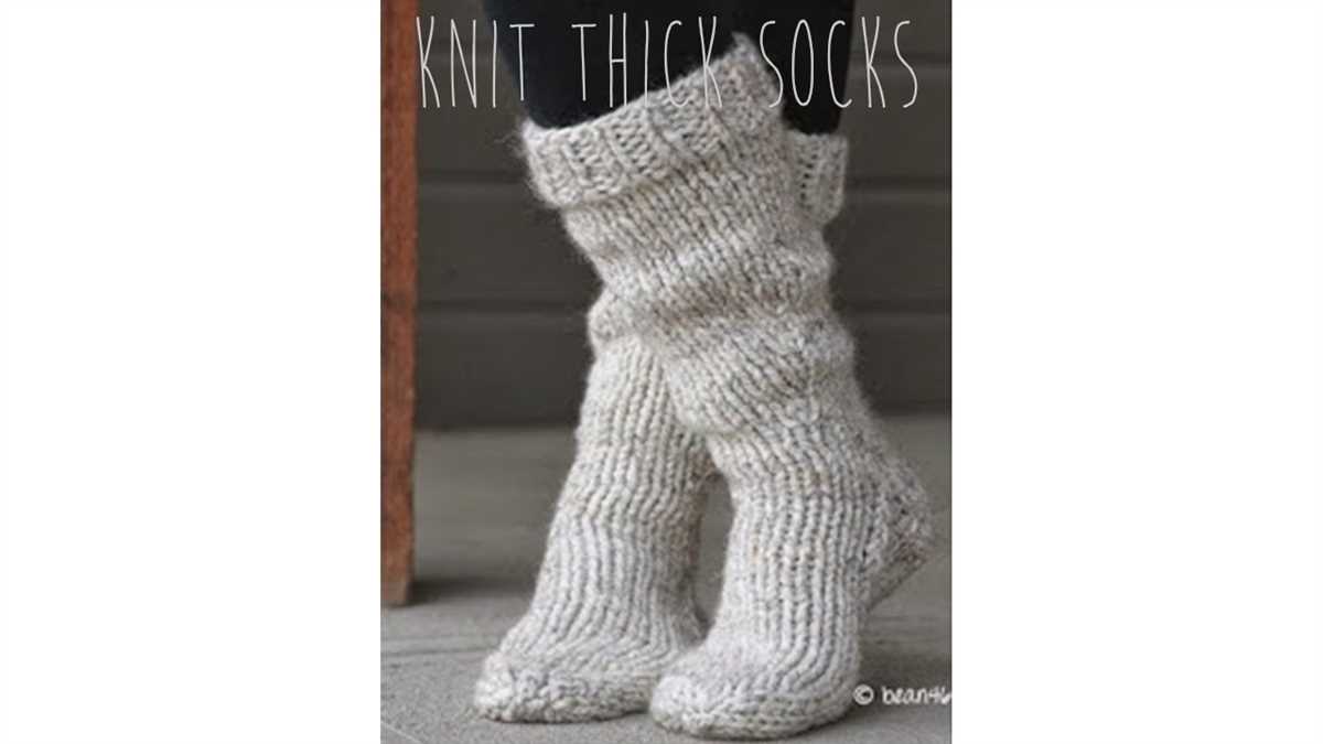 Men's thick socks knitting pattern