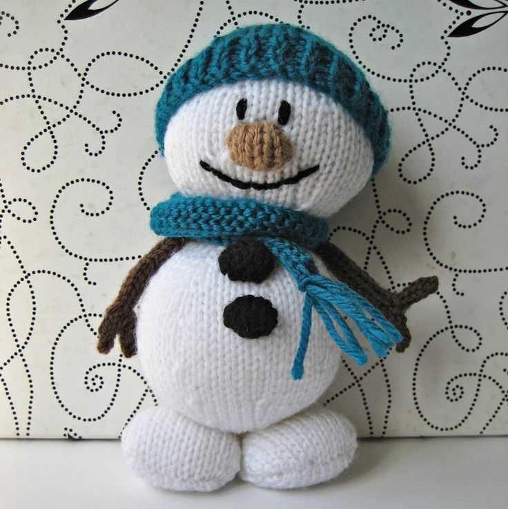 Free mini snowman knitting pattern