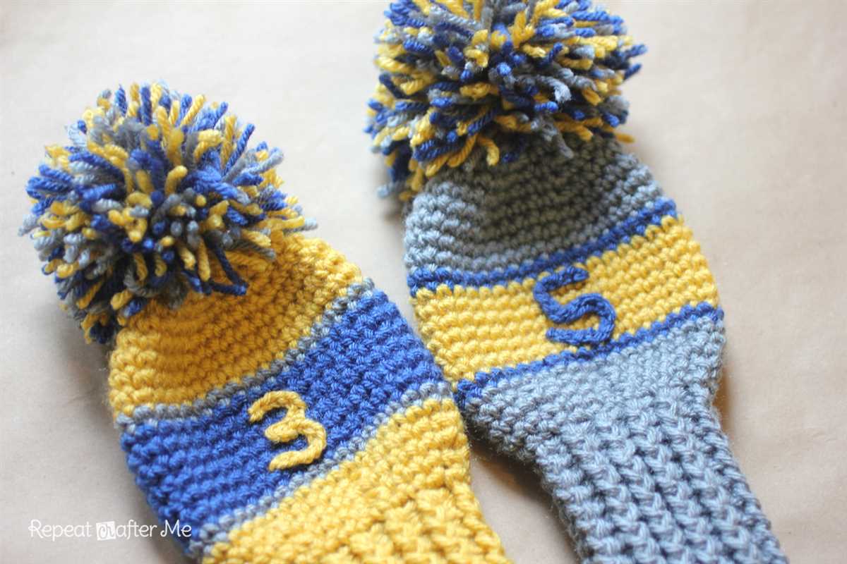 Free pattern for knitted golf club covers