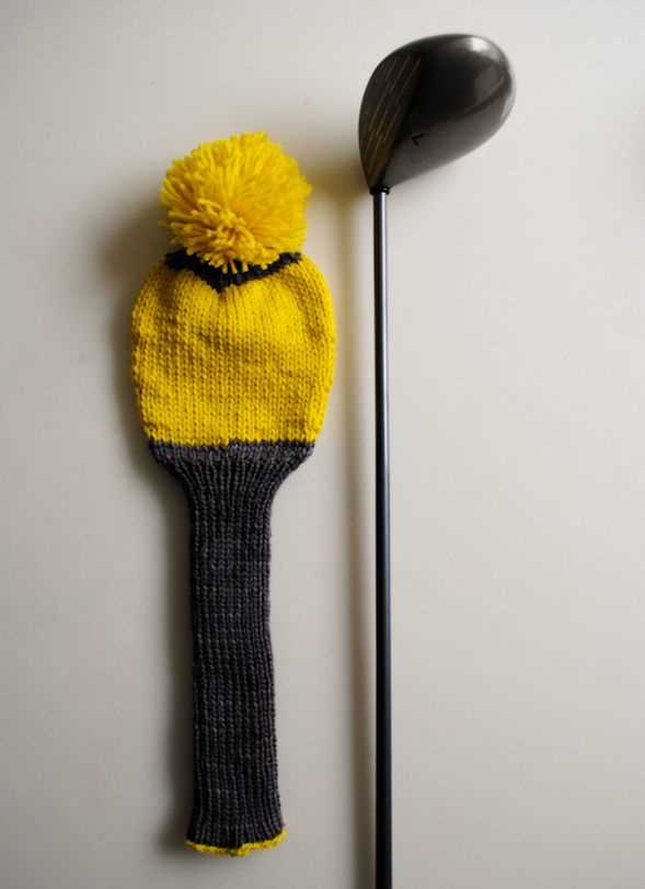 Free pattern for knitted golf club covers