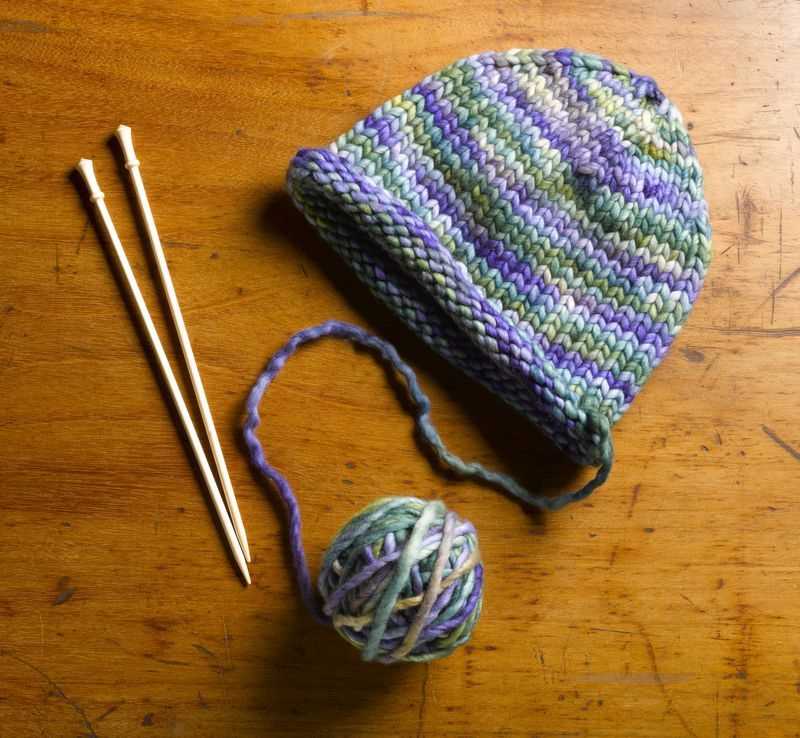 Free pattern knit hat circular needles