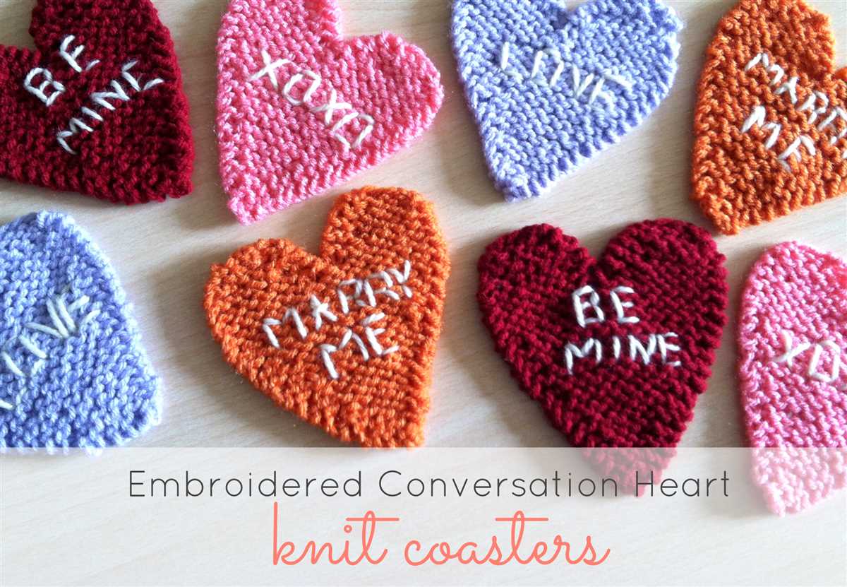 Free patterns for knitted coasters