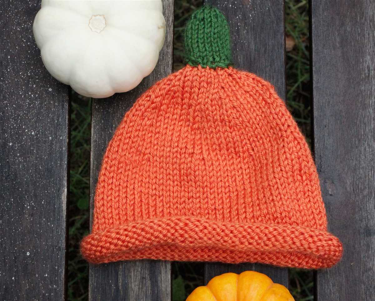 Free pumpkin hat knitting pattern