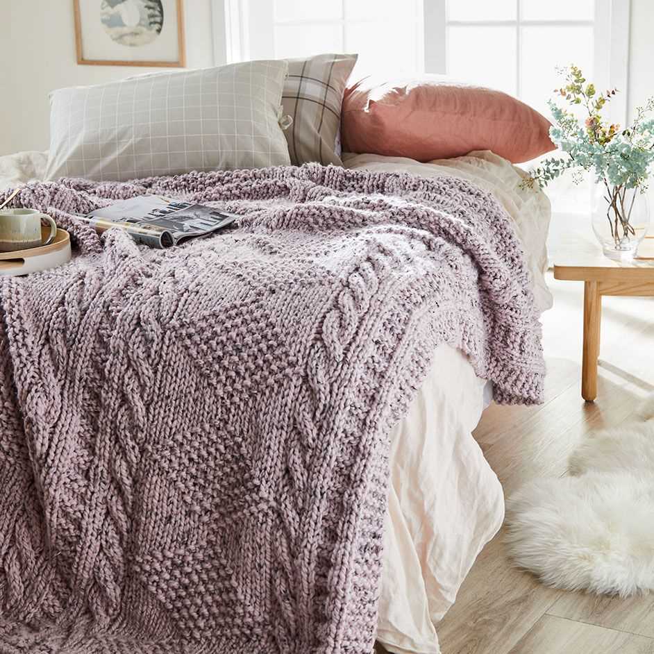 Knitted weighted blanket pattern