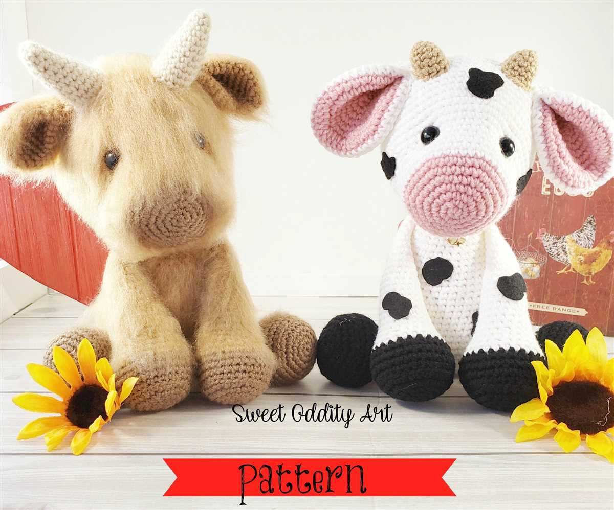 Free toy cow knitting pattern