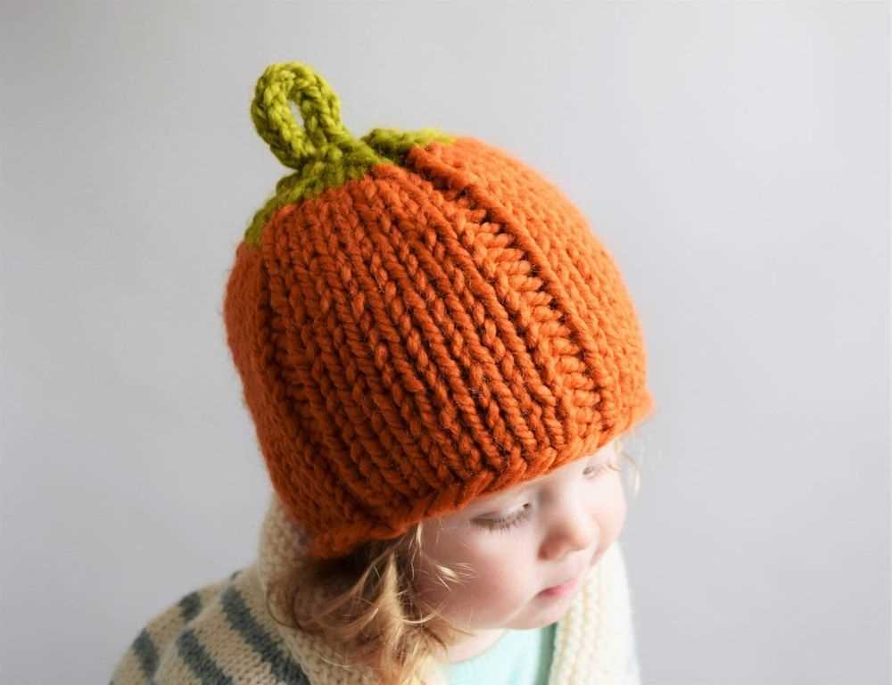 Free pumpkin hat knitting pattern